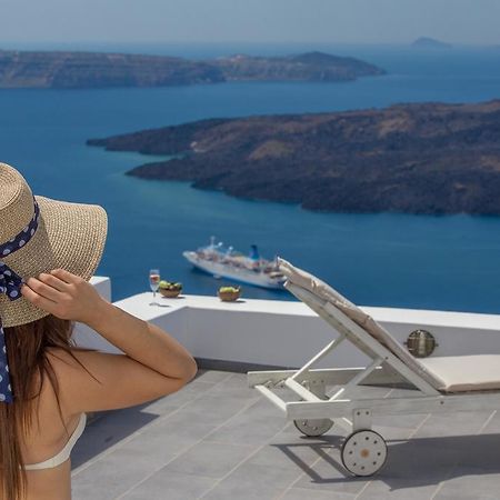 Karpimo Horizon - Caldera View With Private Hot Tub Villa ฟิรอสเตฟานี ภายนอก รูปภาพ