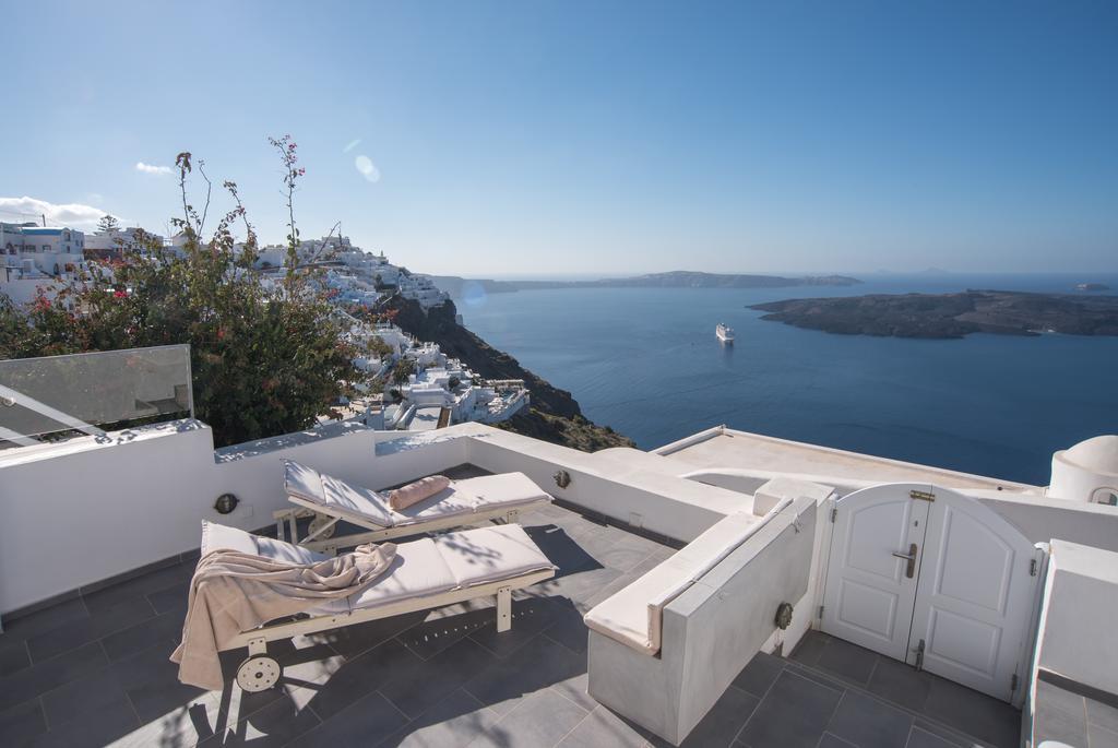 Karpimo Horizon - Caldera View With Private Hot Tub Villa ฟิรอสเตฟานี ภายนอก รูปภาพ