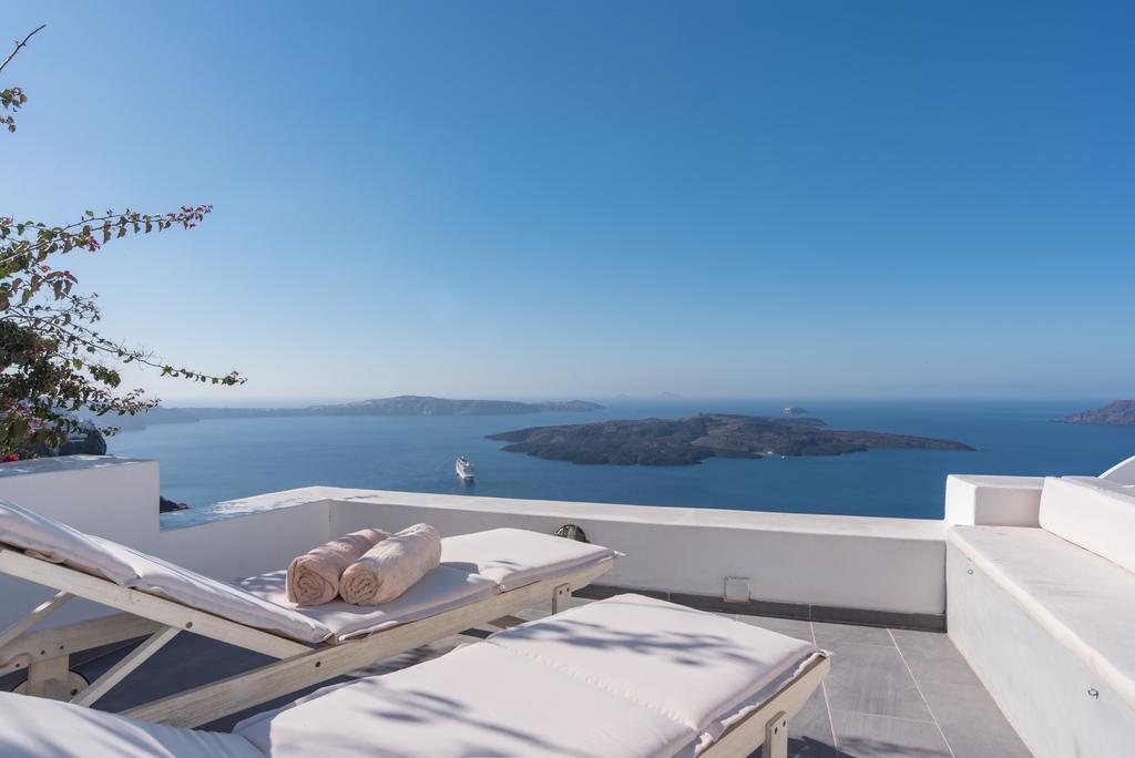 Karpimo Horizon - Caldera View With Private Hot Tub Villa ฟิรอสเตฟานี ภายนอก รูปภาพ