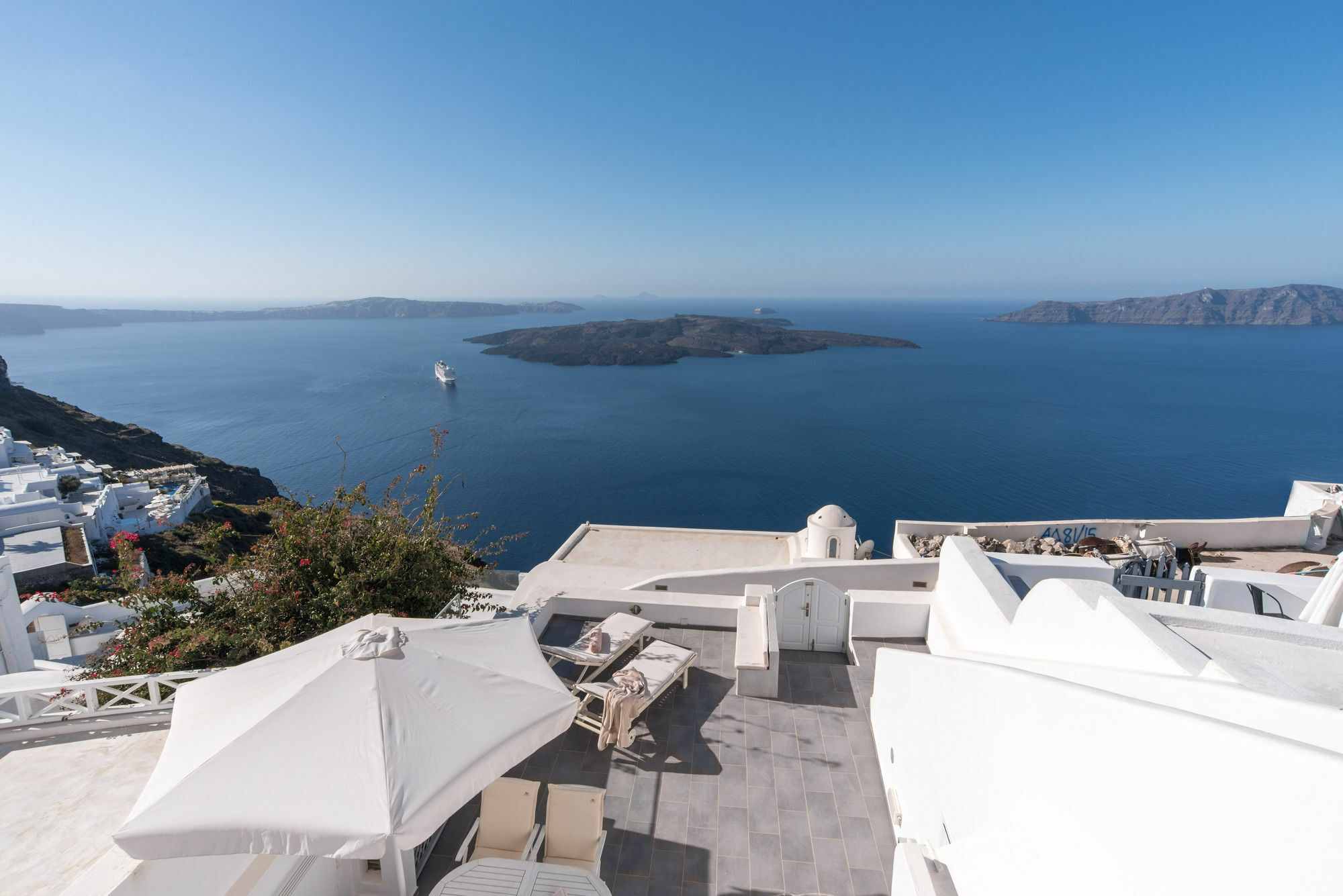 Karpimo Horizon - Caldera View With Private Hot Tub Villa ฟิรอสเตฟานี ภายนอก รูปภาพ